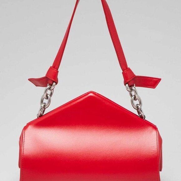 Bottega Veneta Red Leather The Tip Shoulder Bag - Picture 8 of 8